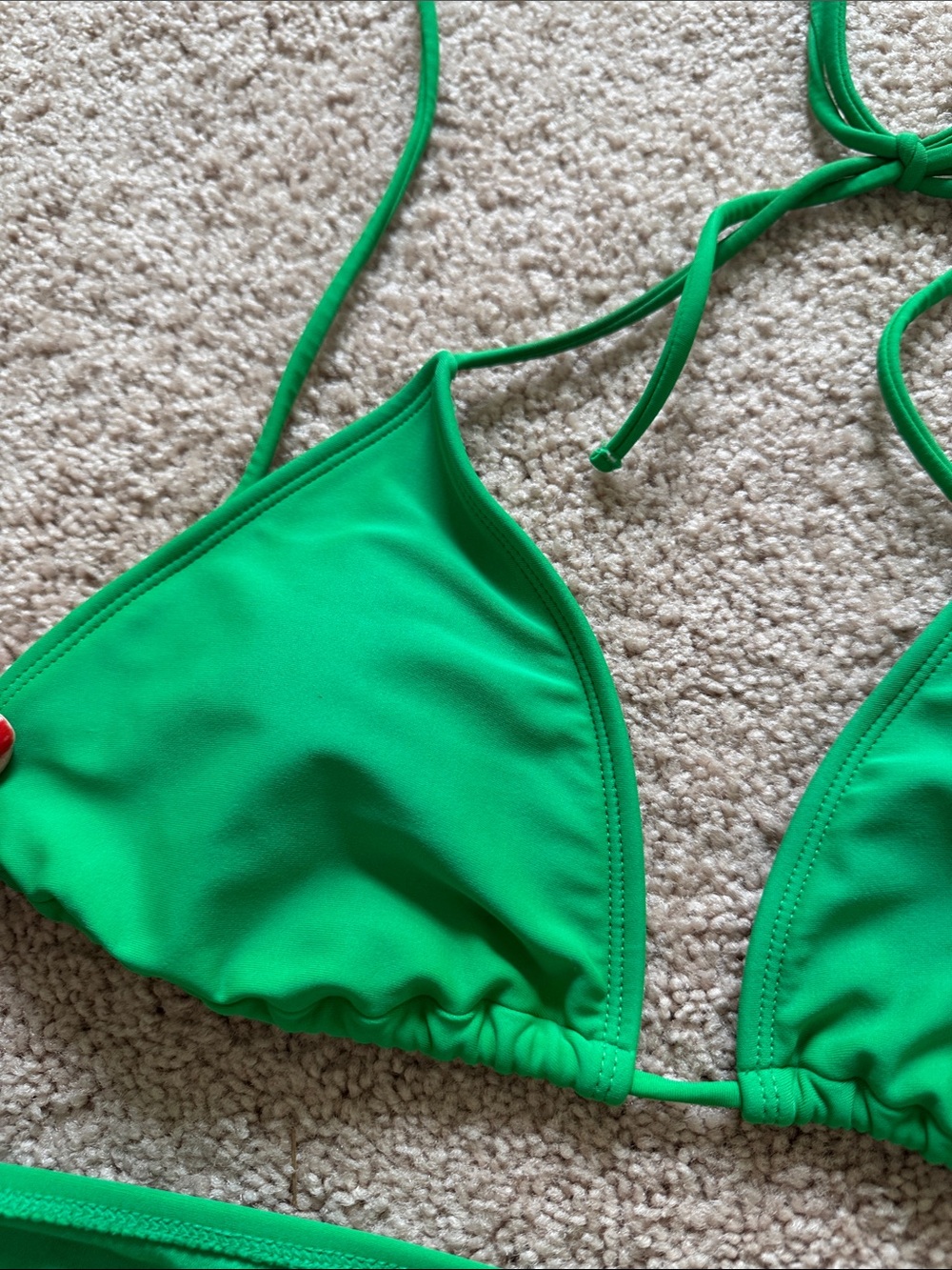 Green Triangle String Bikini Set - Picture 5 of 7
